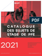 Catalogue Des Sujets de Stage de Pfe: #Makefinanceworkforyou #Entrepreneuriat #Indépendance #Unicité #Pérennité
