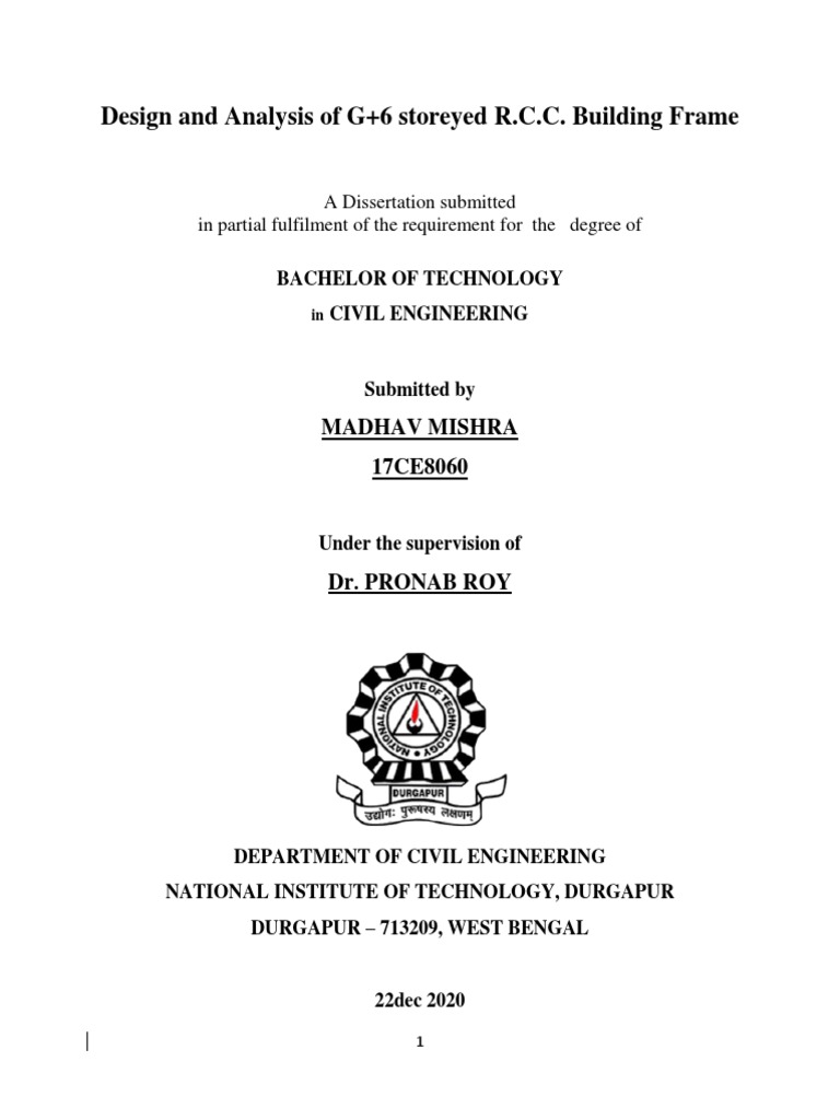 G+6 RCC Building Design Analysis | PDF | Solid Mechanics | Materials