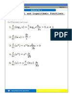 Exponential and Logarithmic Functions:: Differentiation