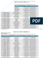 Flight Crew Oral Exam Eligibility List