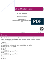Example On Mutation Testing: Dr. D. P. Mohapatra