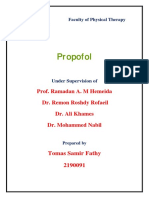 Propofol: Prof. Ramadan A. M Hemeida Dr. Remon Roshdy Rofaeil Dr. Ali Khames Dr. Mohammed Nabil