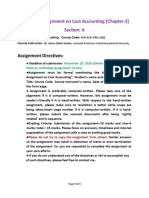 Individual Assignment On Cost Accounting (Chapter-2) Section: A