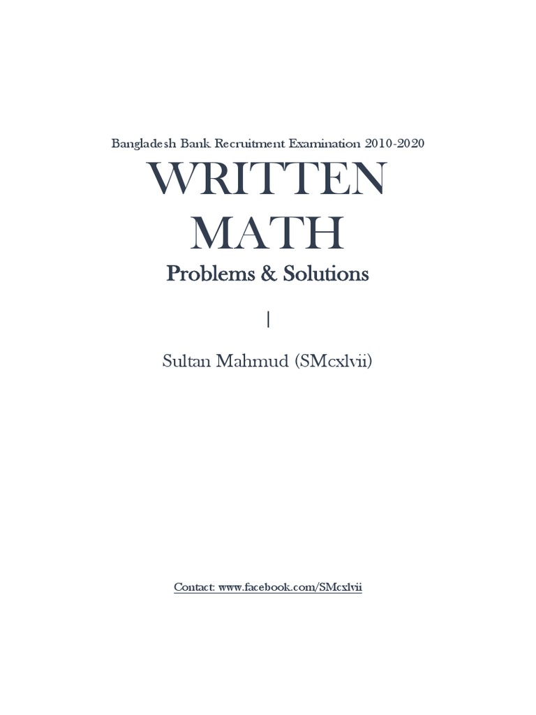Bank Math Problems & Solutions 2010-2020 | PDF | Area | Triangle