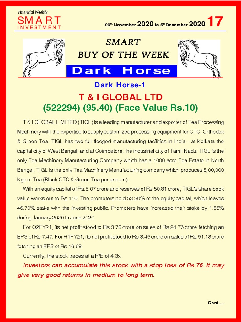 Dark Horse PDF Equity (Finance) Stocks