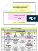 Répartitions Annuelles 1am-2am-3am-Am 2018 - 2019