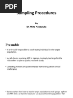 Sampling Procedures: by Dr. Mina Nakawuka