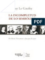 Vsip - Info - Le Gaufey Guy La Incompletud de Lo Simbolicopdf PDF Free PDF