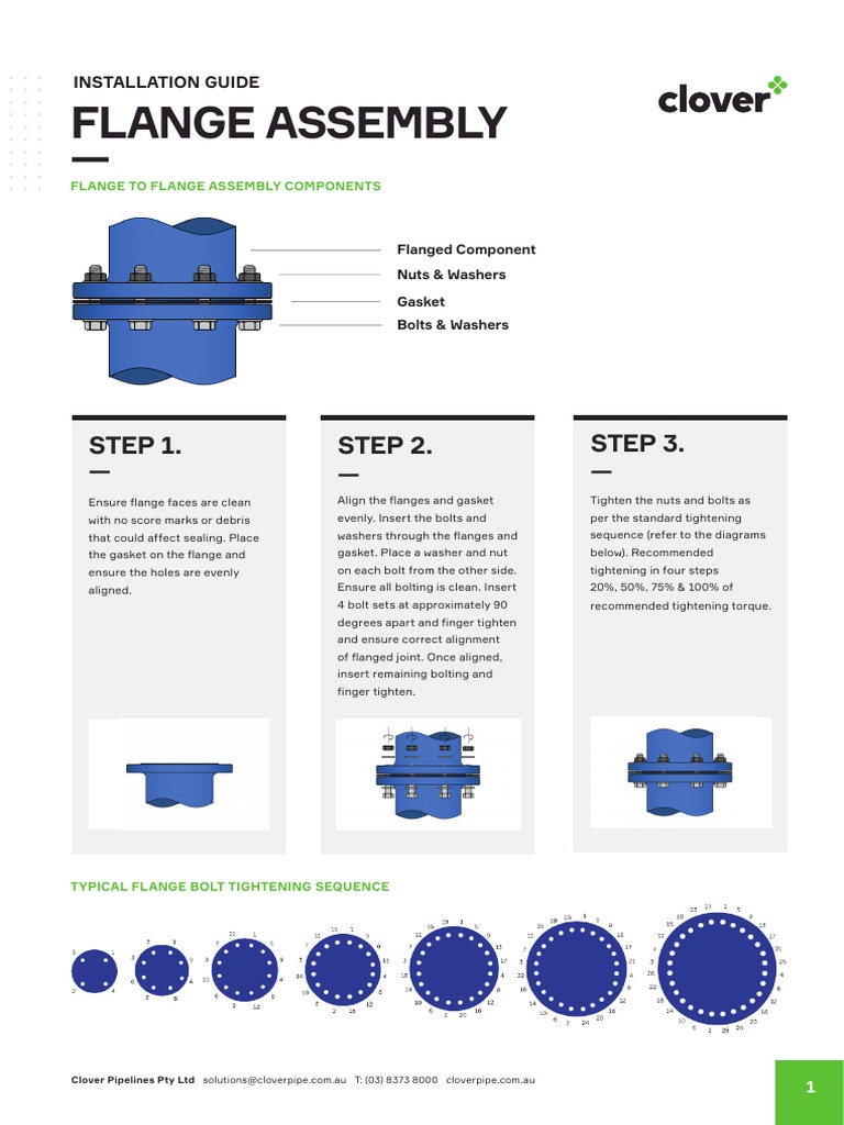 Flange Assembly Installation Guide | PDF | Industrial Processes ...