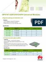 GPX147-ODF2101CH/FH Universal Modules: Integrated Splicing and Termination Unit