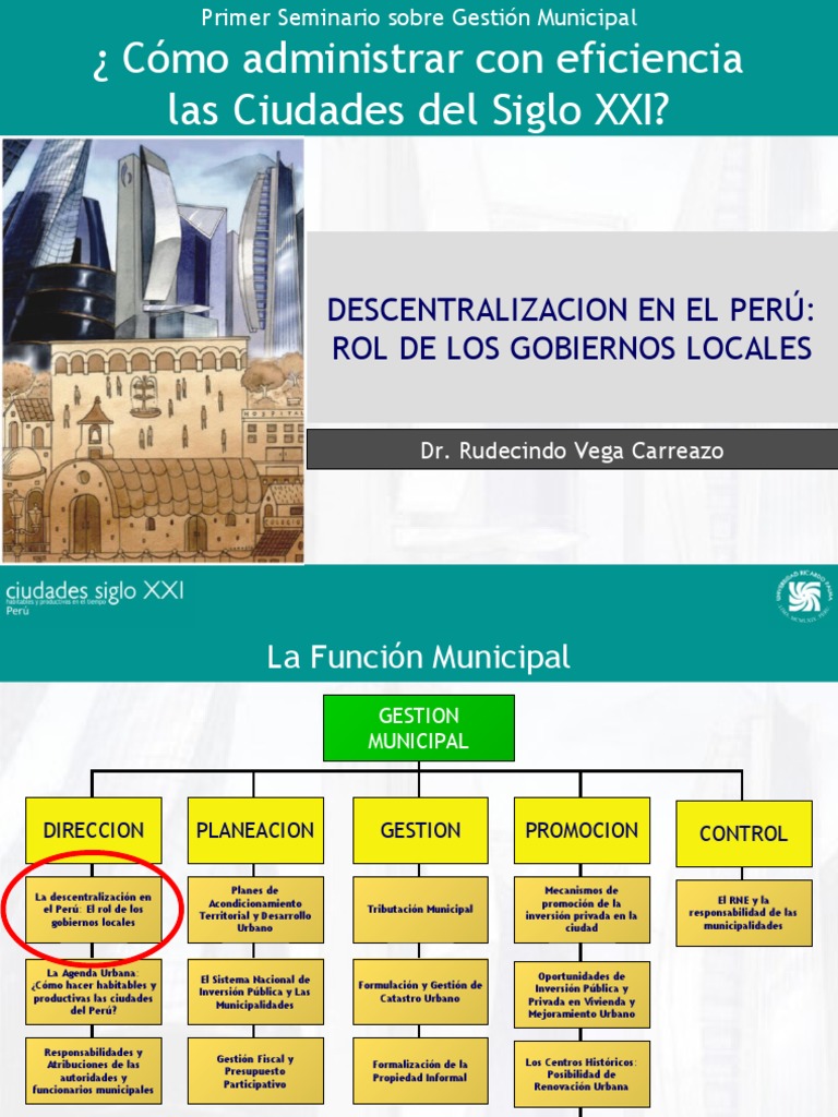 Rol de Los Gobiernos Locales | PDF | Descentralización | Gobierno local