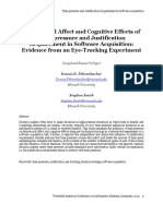 Behavioural Affect and Cognitive Effects of Time-Pressure and Justification Requirement in Software Acquisition: Evidence From An Eye-Tracking Experiment