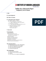 Research Paper Outline Template