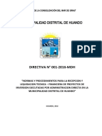 Directiva de Liquidación (Resumen) .