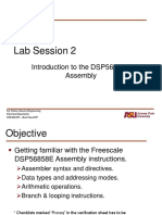 Lab Session 2: Introduction To The DSP56800E Assembly