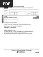 Cambridge International Advanced Subsidiary and Advanced Level