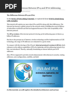 What Is The Difference Between IPv4 and IPv6 Addressing