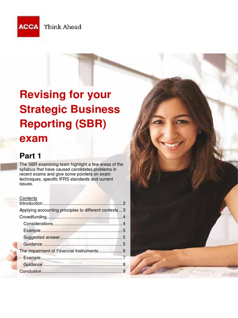 Revising For Your Strategic Business Reporting (SBR) Exam | PDF | Loans ...