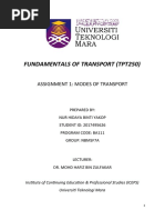 Assignment 1 Modes of Transport