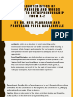 Characteristics of Entrepreneur and Words Related To Entrepreneurship From A-Z by Dr. Neil Planagan and Professor Peter Baskerville