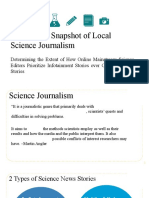 Angelica Yang's - Thesis Proposal On Science Journalism in The Philippines