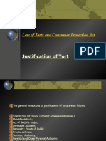 Justification of Tort: Law of Torts and Consumer Protection Act