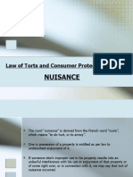 Nuisance: Law of Torts and Consumer Protection Act