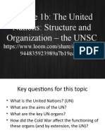 H1 Lecture 1b UNSC Structure and Organization