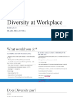 Diversity at Workplace: HRM 2020 Pearl Malhotra