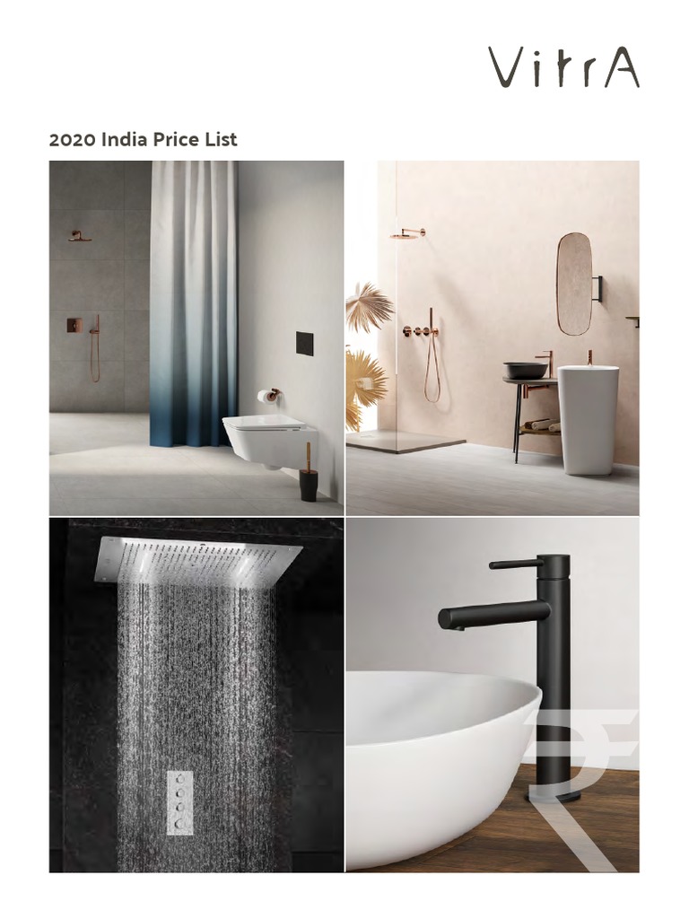 VitrA India Price List Book 2020 PDF Sink Toilet