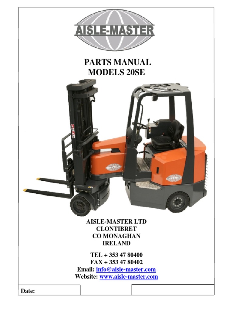 Aisle-Master 20SE Parts Manual | PDF | Steering | Brake