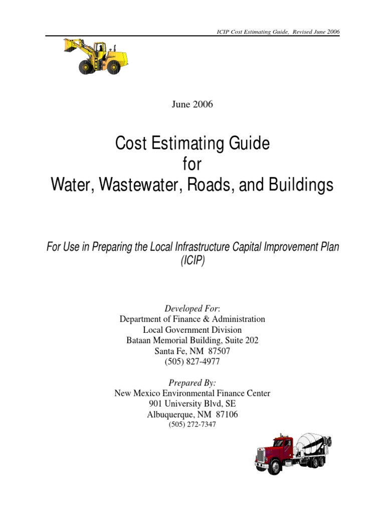 Cost Estimating Guide For Water, Wastewater, Roads, and Buildings PDF