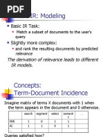 Basic IR: Modeling