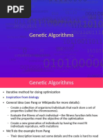 Genetic Algorithms: PHY 604: Computational Methods in Physics and Astrophysics II