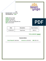 Simple Yoga Invoice Template22 PDF