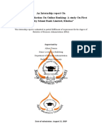 An Internship Report On "Customer Satisfaction On Online Banking: A Study On First Security Islami Bank Limited, Khulna"