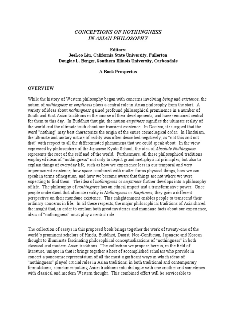 Nothingness in Asian Philosophy Insights | PDF | Śūnyatā | Nothing