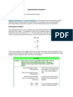 Applying Rational Equations Learning Objective(s)