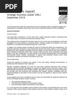 SBL s23 Examiner Report | PDF | Risk | Leadership
