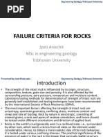 Rock Failure Criteria