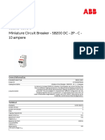 Miniature Circuit Breaker - SB200 DC - 2P - C - 10 Ampere