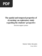 The Spatial and Temporal Properties of Elearning: An Exploratory Study Regarding The Students' Perspective