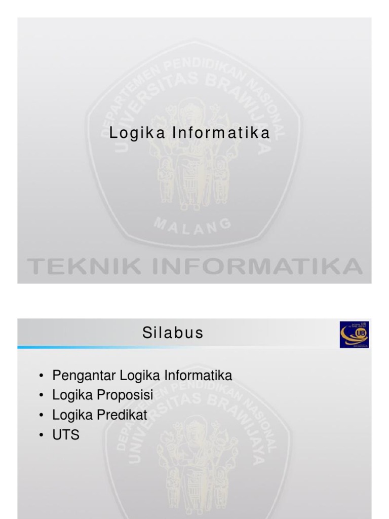 1 Logika Informatika - PPT Compatibility Mode | PDF