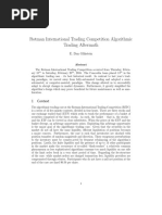 Rotman International Trading Competition Algorithmic Trading Aftermath