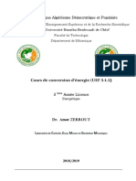 Cours de Conversion D'énergie (UEF 3.1.1) : République Algérienne Démocratique Et Populaire