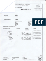Document issued by CIPC for company registration