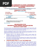 CIRCULAR No.9 NATIONAL FEDERATION OF CENTRAL GOVERNMENT & ALLIED EMPLOYEES & WORKERS