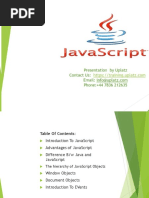 1 - Overview of JavaScript, Advantages of JS, Difference Between Java and JS