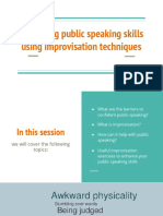Enhancing Public Speaking Skills Using Improvisation Techniques