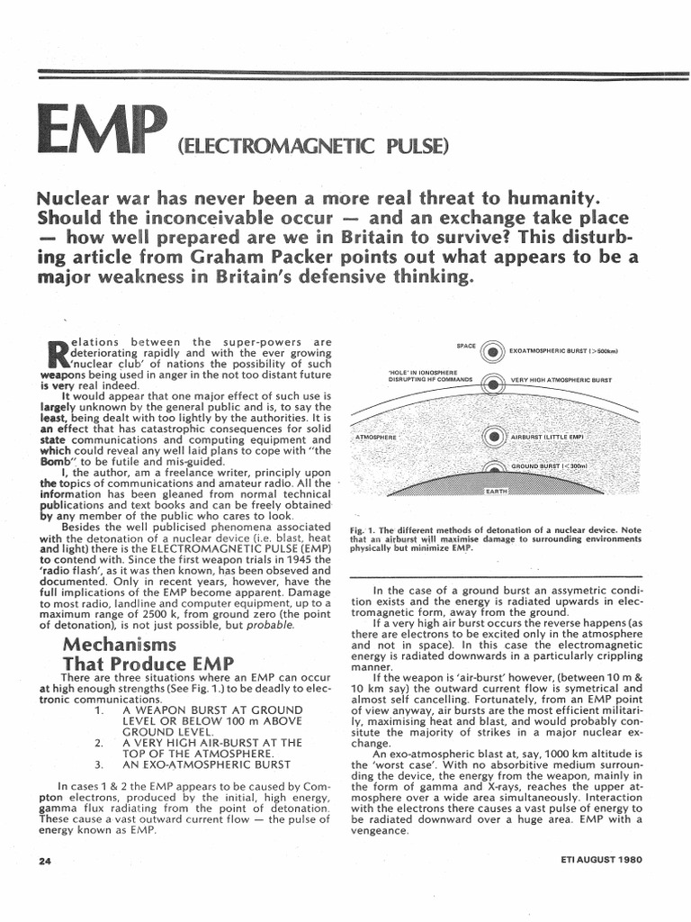 Pulse) Mechanisms ' That Produce EMP PDF